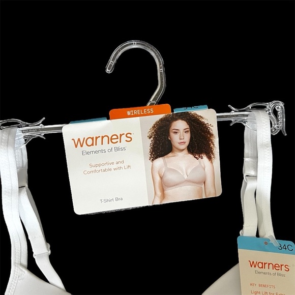 White T-Shirt Bra Wireless Lightly Lined Size 34C NWT - Picture 2 of 7